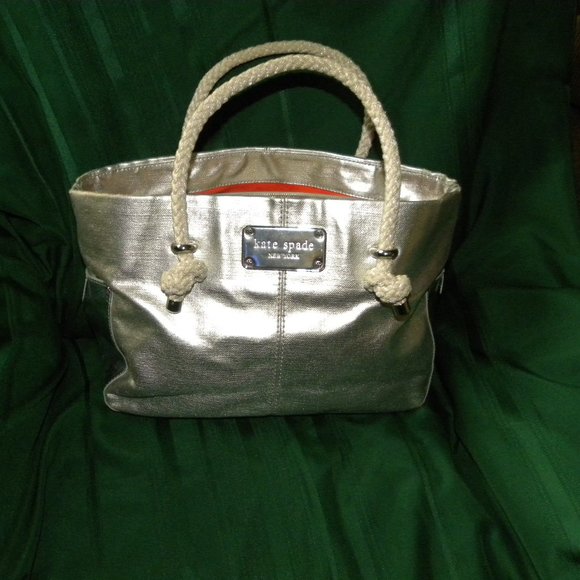Kate Spade Siver Tote - 13 x 9 - Picture 3 of 7